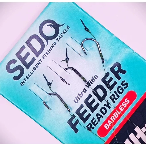 SEDO Ultra Wide Barbless Feeder - Előkötött Szakáll Nélküli Feeder Előke - 12-es 0.14mm fonott damil - 10mm tüske - Image 3