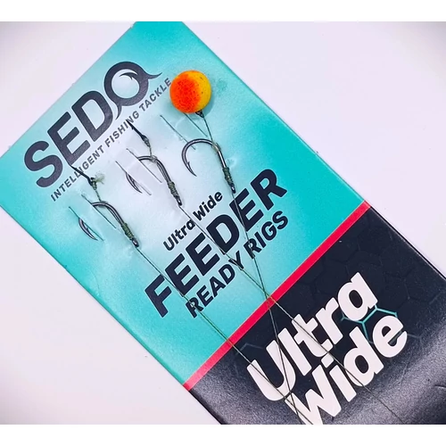 SEDO Ultra Wide Feeder - Előkötött Feeder előke - 4-es 0.18mm fonott damil – 15mm tüske - Image 7