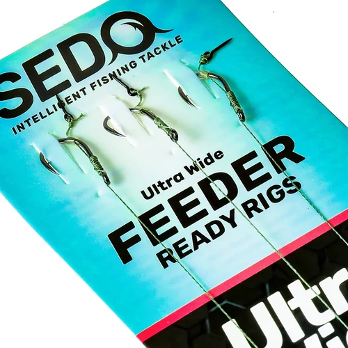SEDO Ultra Wide Feeder - Előkötött Feeder előke - 4-es 0.18mm fonott damil – 15mm tüske - Image 4