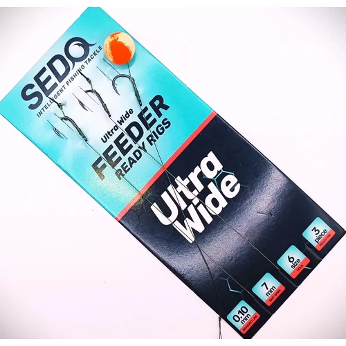 SEDO Ultra Wide Feeder - Előkötött Feeder előke - 4-es 0.18mm fonott damil – 15mm tüske - Image 3