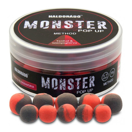 Haldorádó Monster Pop Up Method 9, 11mm - Tonhal & Szúnyoglárva, lebegő csali 30g