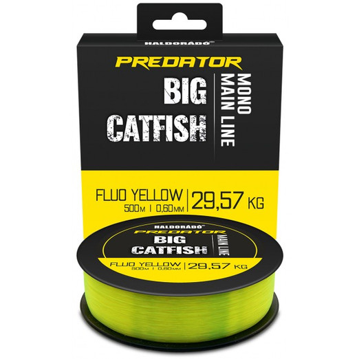 Haldorádó Predator Catfish Line Mono Fluo Yellow 0,60mm 29,57kg 500m, monofil zsinór
