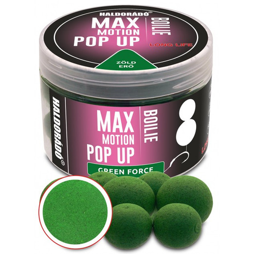 Haldorádó Max Motion Boilie Pop Up 16, 20mm - Green Force 50g