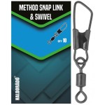 Haldorádó Method Snap Link & Swivel - karabineres forgókapocs 10 db/csg