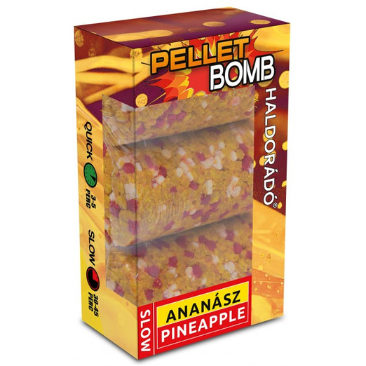 Haldorádó Pellet Bomb Slow - Ananász, etető pellet 3 db/csg