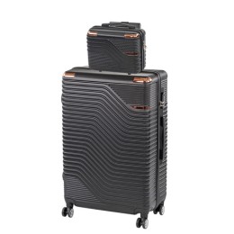 TraveLux Urban VIII gurulós bőrönd szett fekete