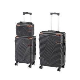 TraveLux Urban XVIII gurulós bőrönd szett fekete