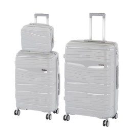 TraveLux Voyager X gurulós bőrönd szett szürke