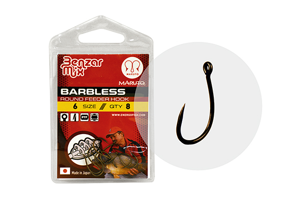 Benzar Barbless Round Feeder Horog 8db/csomag - Image 2