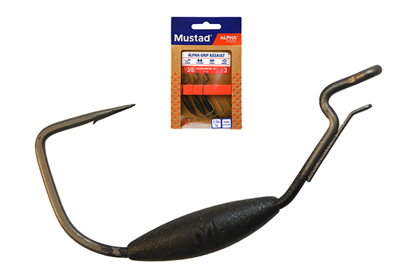 Mustad Alpha-grip Assault - Weighted Titanx Súlyozott Offset Horog - Image 2
