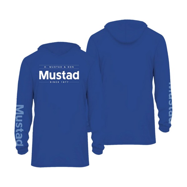 Mustad Blue Brand Longsleeve UV With Hood - Repreve+spandex UV Póló - Image 2