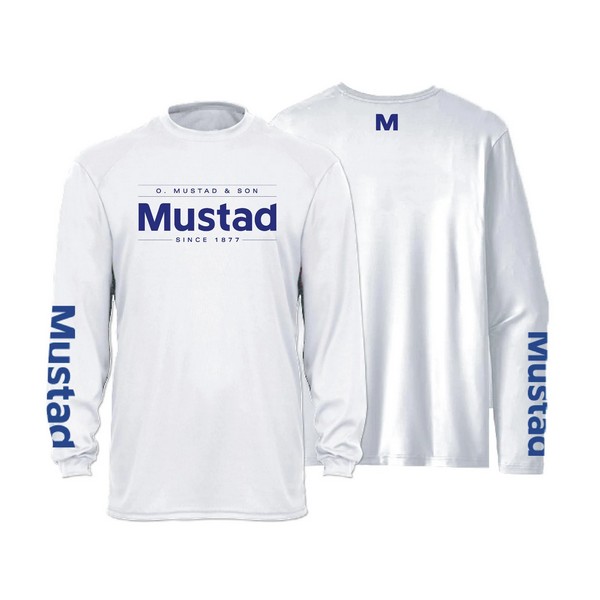 Mustad Light Grey Brand Longsleeve UV - Repreve+spandex Póló - Image 2