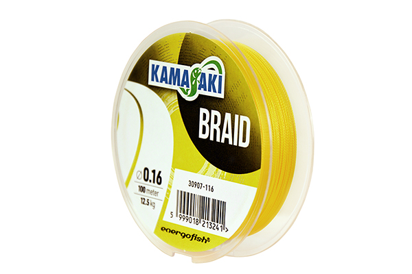 Kamasaki Braid Yellow Fonott Zsinór 100m