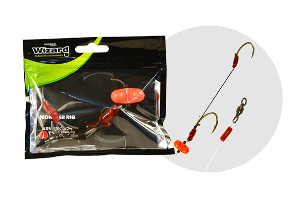 Wizard Monster Surface Livebait Double Monobraid RIG Harcsázó Előke