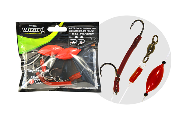 Wizard Monster River Double Upose PRO Monobraid RIG Harcsázó Előke