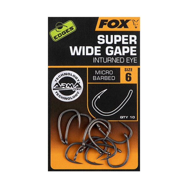 FOX Edges Super Wide Gape Horog In-turned EYE 10db/csomag