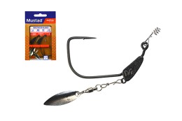 Mustad Infiltrator Blade Weight Súlyozott Offset Horog