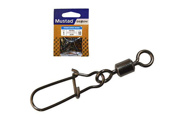 Mustad Power Rolling Swivel With DUO Lock Forgókapocs