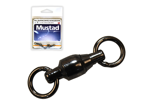 Mustad Ball Bearing Swivel W/welded Ring Black Nickel Csapágyas Forgó