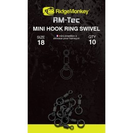 Ridgemonkey Rm-tec Mini Hook Ring Swivel Mikro Karikás Forgó 10db/csomag