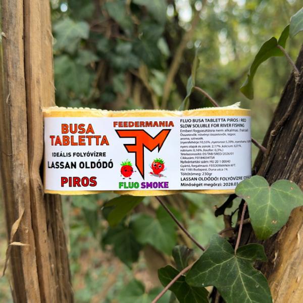 Feedermánia fluo smoke busa tabletta lassan oldódó - piros
