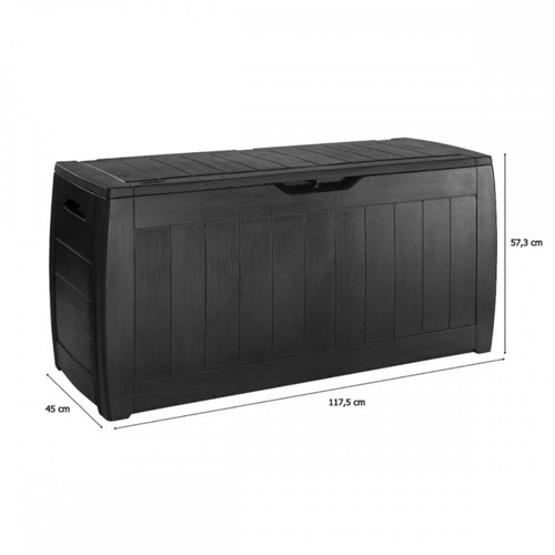Hollywood műrattan kerti tároló 270L grafit - Image 2