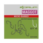 Korum XPERT Maggot barbed Hooks füles horog - 12 10db/csg