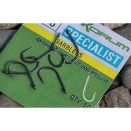 Korum Xpert Specialist barbless hooks füles horog - 8 10db/csg