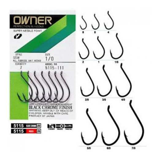 Owner OH SSW 5115 #1/0 füles horog 7 db/csg