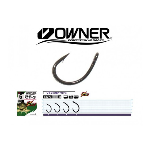 Owner Carp CT-3 53273 #2 füles horog 6 db/csg