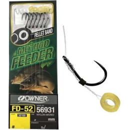Owner FD-52 #8 0,22mm Method Feeder előkötött monofil előke pellet karikával 6 db/csg