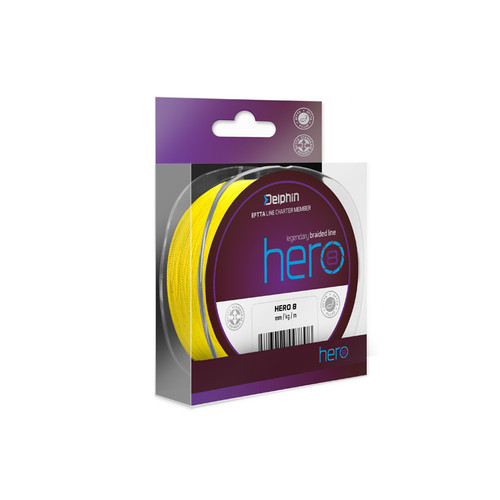 Delphin HERO 8 / fluo sárga - 0,16mm 10,5kg 117m