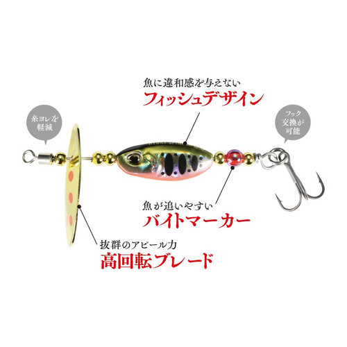 DUO SPEARHEAD RYUKI SPINNER 3.5G 2cm 3.5gr PJA4068 Yamame Red Belly - Image 2