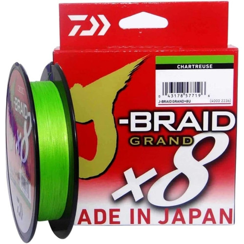 DAIWA J-Braid Grand X8E 0.18mm-12,5kg135m CHARTREUSE