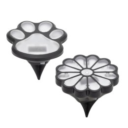 HOME MX674 napelemes kerti lámpa, tappancs, virág, 12db/display, 1db melegfehér LED, beépített akkumulátor 12 db-os kiszerelés!