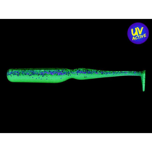 Keitech Swing Bait 71mm (2,8") purple chartreuse gumihal, 8db/csg - Image 2