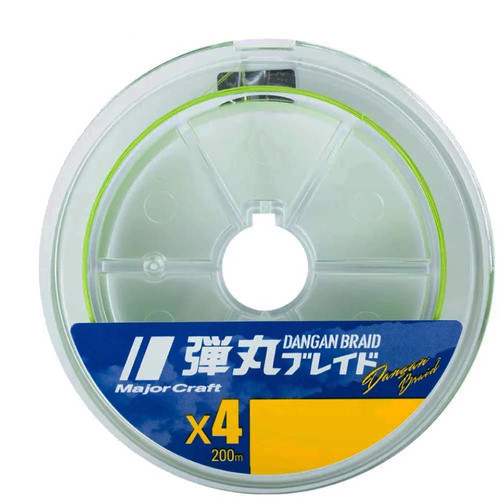 MAJOR CRAFT DANGAN BRAID X4 150m #0.6 12lb Fluo Green - Image 3