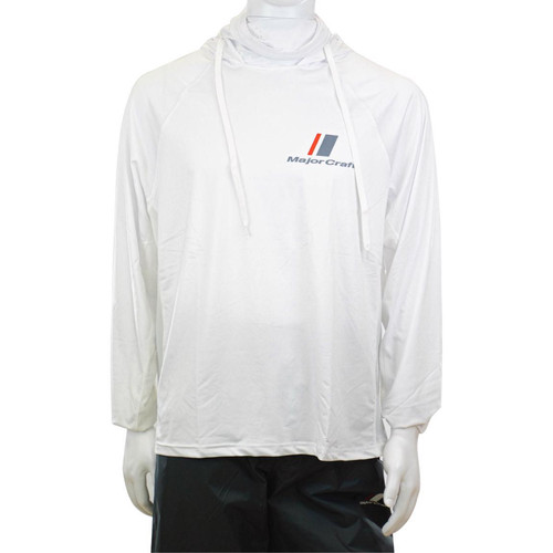 MAJOR CRAFT SUN PROTECTION HOODIE UV ÁLLÓ KAPUCNIS FELSŐ M White