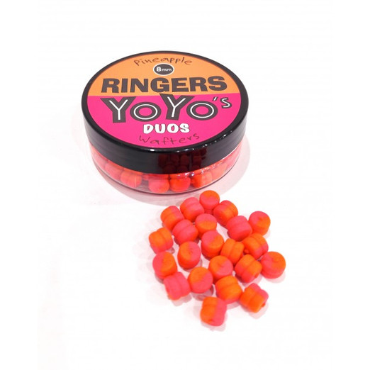 Ringers Yoyo Duos Orange and Pink 8mm 30g, wafters