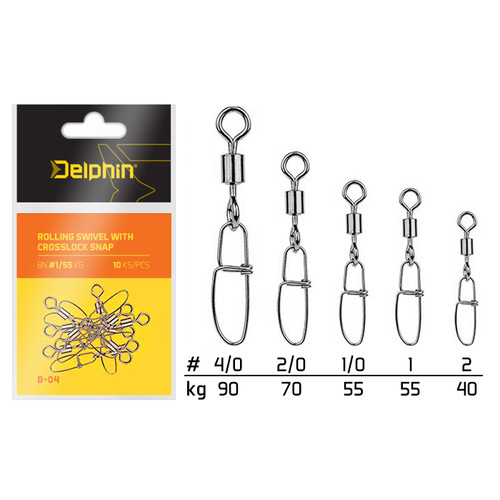 Rolling swivel with Crosslock snap - BN/2