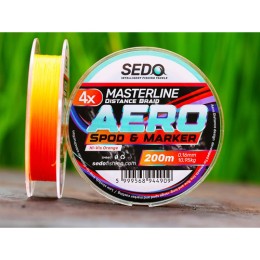 SEDO Masterline 4X Aero Distance Braid – Spod & Marker – Hi-Vis Orange – 200m