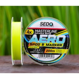 SEDO Masterline 4X Aero Distance Braid – Spod & Marker – Hi-Vis Yellow – 200 m