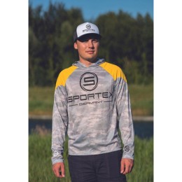 SPORTEX SOLAR UPF-50 UV ÁLLÓ KAPUCNIS FELSŐ M Yellow Grey Camou