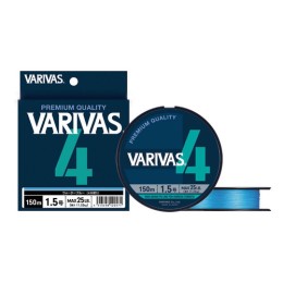 VARIVAS PE 4 BLUE EDITION 150m #1.0 0.165mm 18lb Water Blue