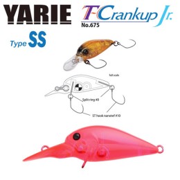 YARIE T-CRANKUP JR 675 TYPE SS 28mm 2.1gr C18 Clear Pink
