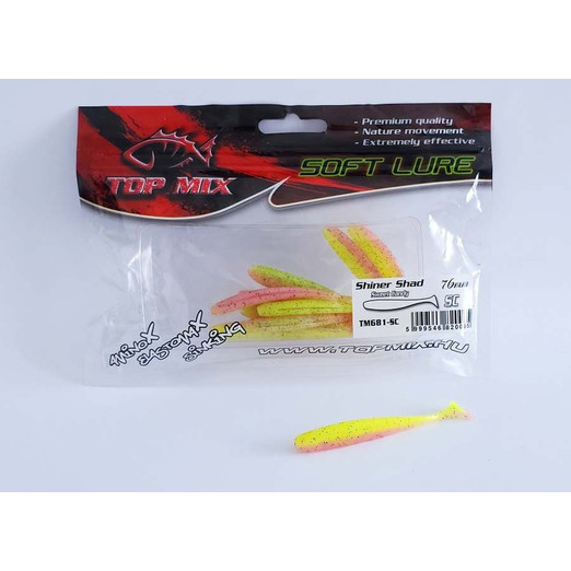 Top Mix Shiner Shad gumihal Sweet Candy 76mm 10db/csg