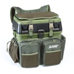 Jaxon set: bag-backpack + box 178 45/26/40cm horgászláda + táska szett