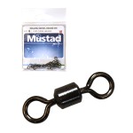 Mustad Rolling Swivel Round EYE Black Nickel Forgó - Image 2