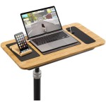 ÁLLVÁNY TRAINING DESK SZÁMÍTÓGÉP/TABLET-TARTÓ FÖLDRE BICAJ ELÉ FA/FEKETE{2/4} - Image 3