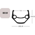 FELNI 26" 36L EXAL DC19 6,5MM SZELEP SZIMPLA SZEG. TÁRCSAFÉKES FEKETE 530g{4/4}